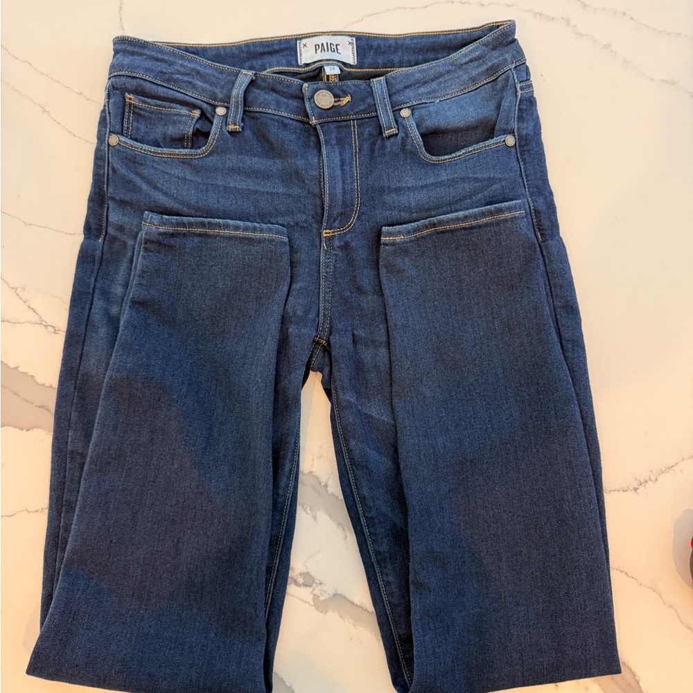 Paige - Women's Dark Blue Verdugo Ankle Jeans, 28